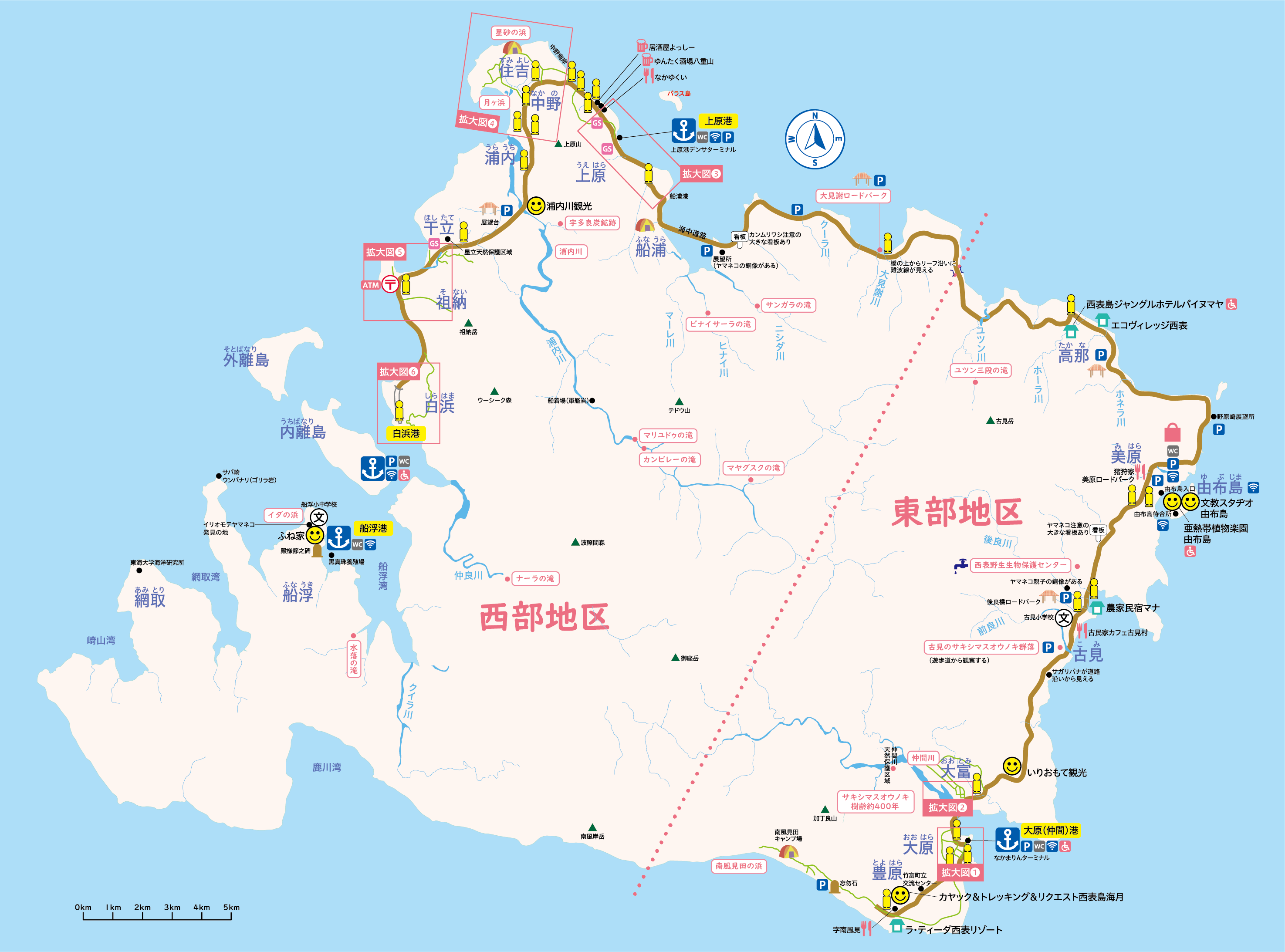 西表島広域地図